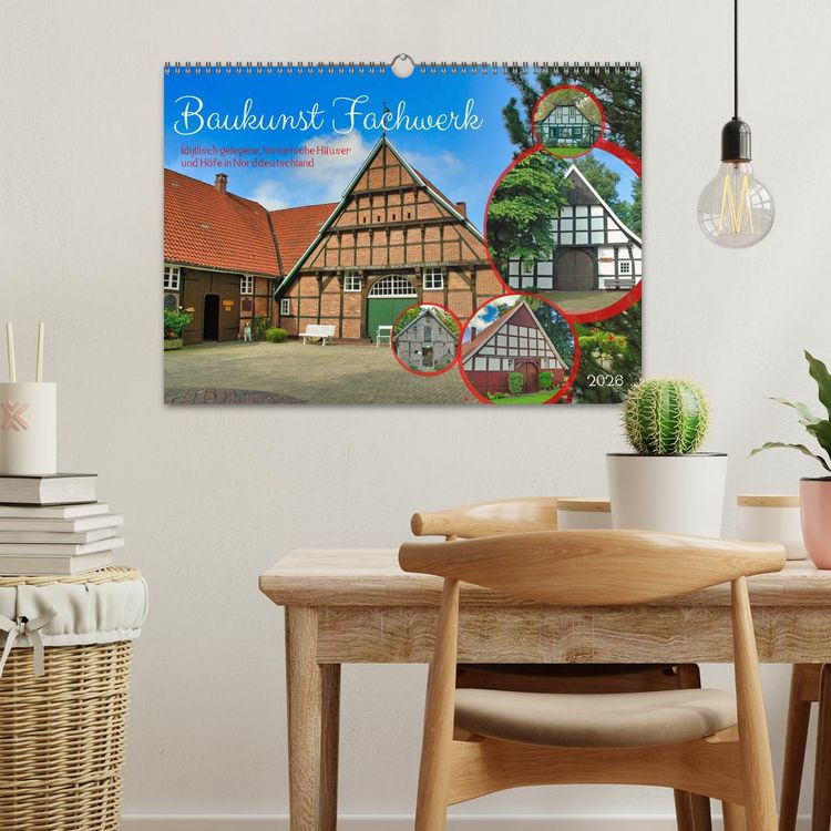 Produktbild: Baukunst Fachwerk (Wandkalender 2026 DIN A3 quer), CALVENDO Monatskalender