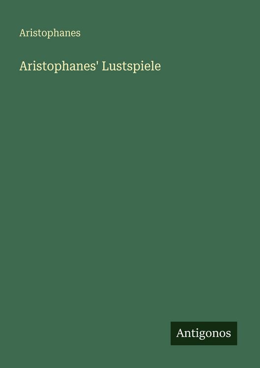 Produktbild: Aristophanes' Lustspiele