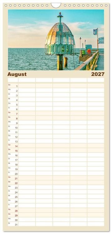 Produktbild: Familienplaner 2027 - Usedom - ein Traumreiseziel mit 5 Spalten (Wandkalender, 21 x 45 cm) CALVENDO