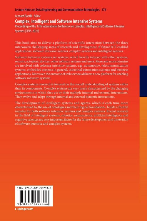 Produktbild: Complex, Intelligent and Software Intensive Systems