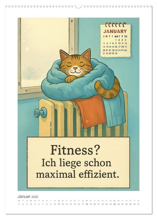 Produktbild: Alles nach Plan. Meinem. - F&uuml;r Menschen mit Katze. Oder f&uuml;r Menschen von Katze. (hochwertiger Premium Wandkalender 2026 DIN A2 hoch), Kunstdruck in Hochglanz