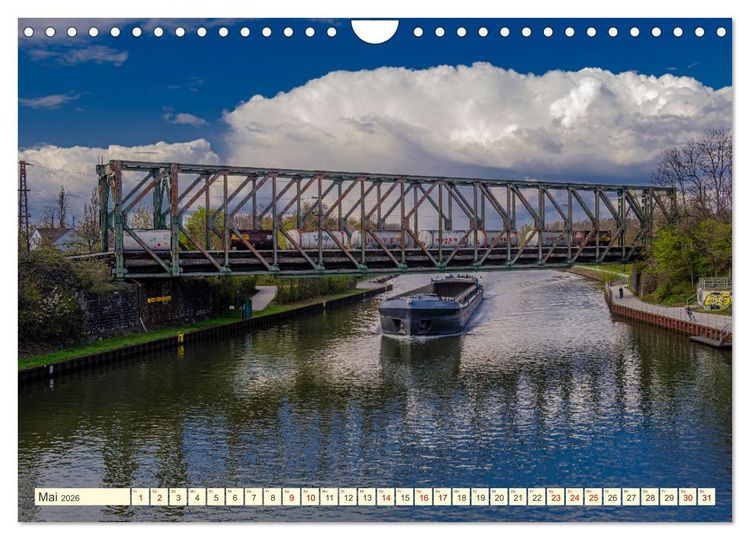 Produktbild: Duisburg - Br&uuml;cken &uuml;ber Br&uuml;cken (Wandkalender 2026 DIN A4 quer), CALVENDO Monatskalender