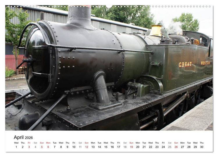 Produktbild: Englands Nostalgic Trains (High Quality Premium Wall Calendar 2026 DIN A2 landscape),CALVENDO 12 Month Wall Calendar