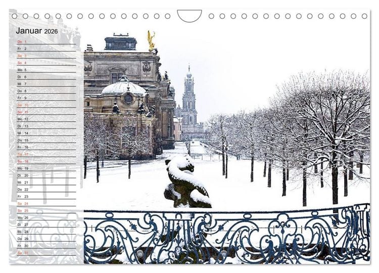 Produktbild: WUNDERVOLLES DRESDEN (Wandkalender 2026 DIN A4 quer), CALVENDO Monatskalender