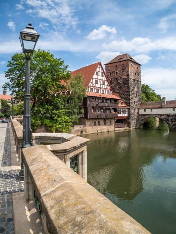 Produktbild: CALVENDO Puzzle N&Uuml;RNBERG Blick von der Maxbr&uuml;cke zum Henkersteg | 1000 Teile Lege-Gr&ouml;&szlig;e 64x48cm Foto-Puzzle f&uuml;r gl&uuml;ckliche Stunden