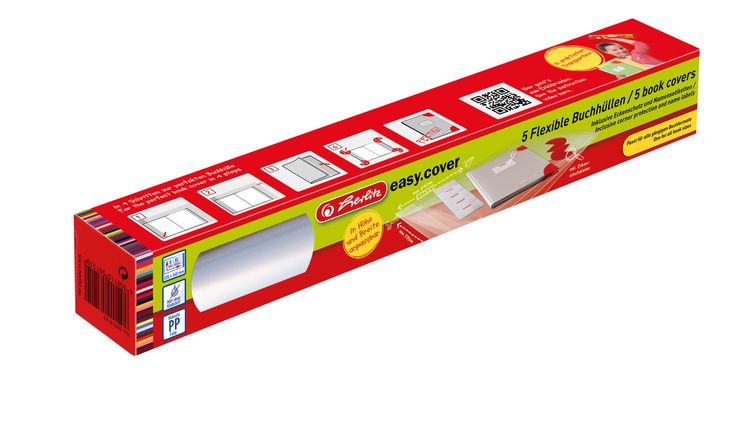 Produktbild: Herlitz Buchh&uuml;llen mit Namensetiketten 5er Set