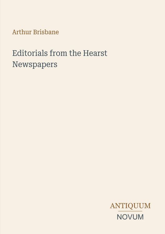 Produktbild: Editorials from the Hearst Newspapers
