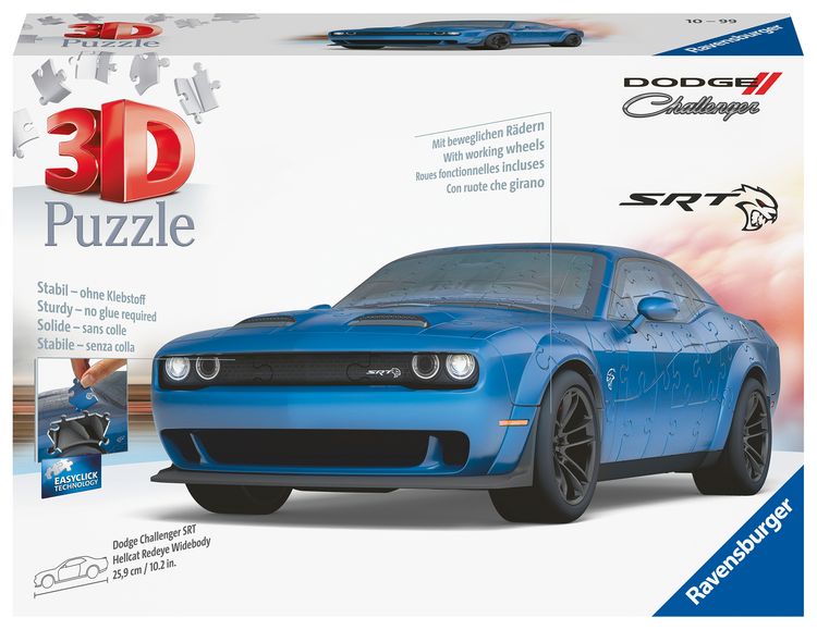 Produktbild: 3D Puzzle Ravensburger Dodge Challenger SRT Hellcat Redeye Widebody 108 Teile