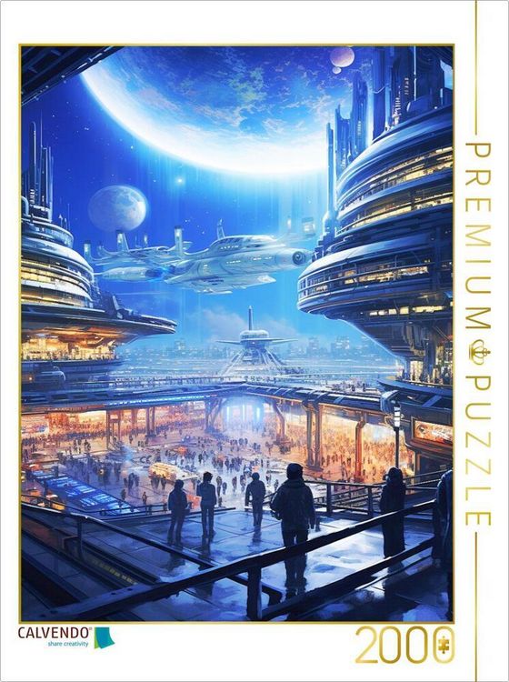 Produktbild: CALVENDO Puzzle Galaktischer Flughafen | 2000 Teile Lege-Gr&ouml;&szlig;e 90x67cm Foto-Puzzle f&uuml;r gl&uuml;ckliche Stunden