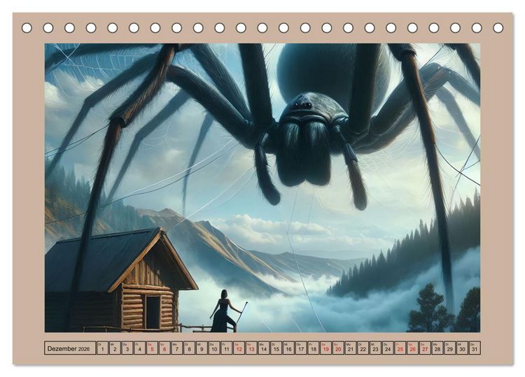 Produktbild: Im Reich der Riesenspinnen (Tischkalender 2026 DIN A5 quer), CALVENDO Monatskalender