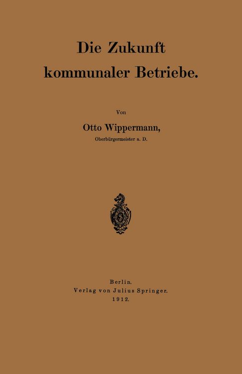 Produktbild: Die Zukunft kommunaler Betriebe