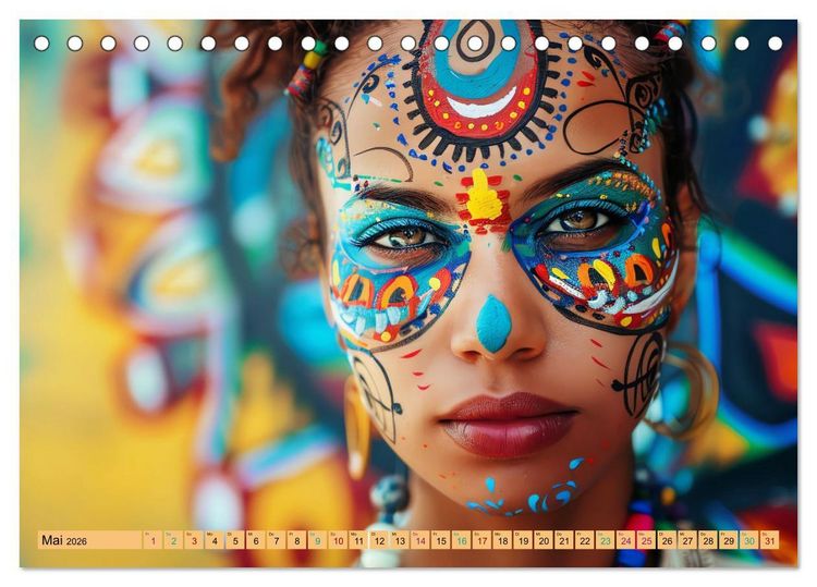 Produktbild: Faszination Bodypainting (Tischkalender 2026 DIN A5 quer), CALVENDO Monatskalender