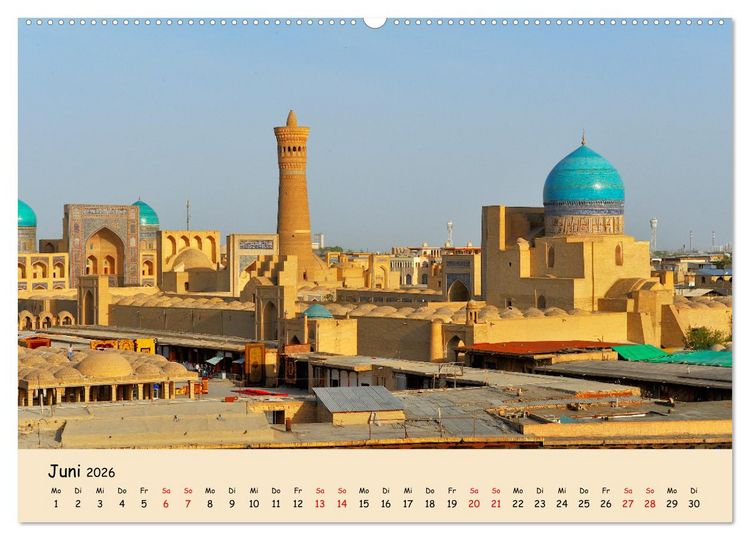 Produktbild: Usbekistan, Perlen der Seidenstra&szlig;e (hochwertiger Premium Wandkalender 2026 DIN A2 quer), Kunstdruck in Hochglanz