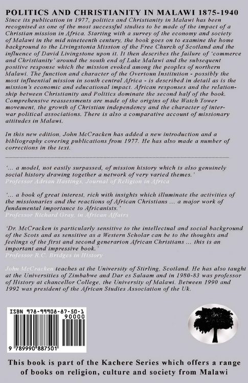 Produktbild: Mccracken, J: Politics and Christianity in Malawi 1875-1940.