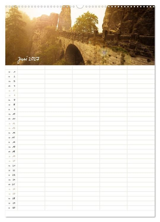 Produktbild: Familienkalender - Das Elbsandsteingebirge (Wandkalender 2027 DIN A2 hoch), CALVENDO Monatskalender