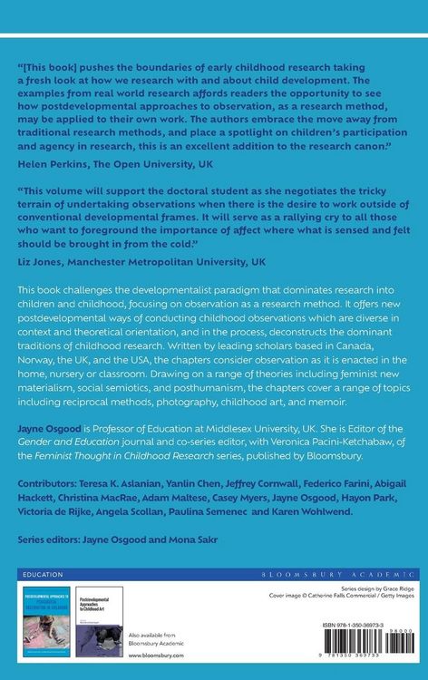 Produktbild: Postdevelopmental Approaches to Childhood Research Observation