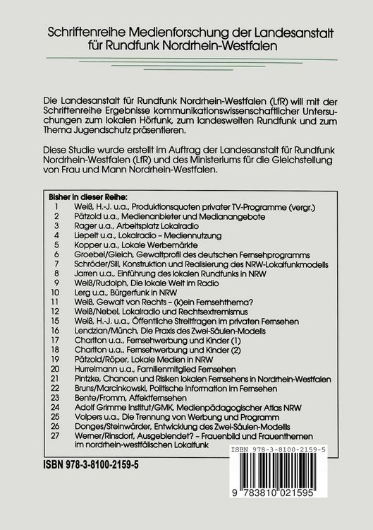 Produktbild: Ausgeblendet? &mdash; Frauenbild und Frauenthemen im nordrhein-westf&auml;lischen Lokalfunk
