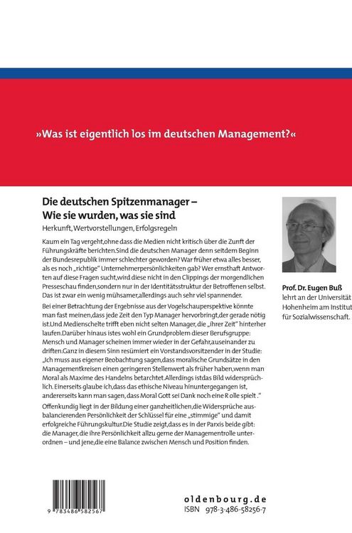 Produktbild: Die deutschen Spitzenmanager - Wie sie wurden, was sie sind