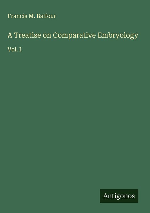 Produktbild: A Treatise on Comparative Embryology