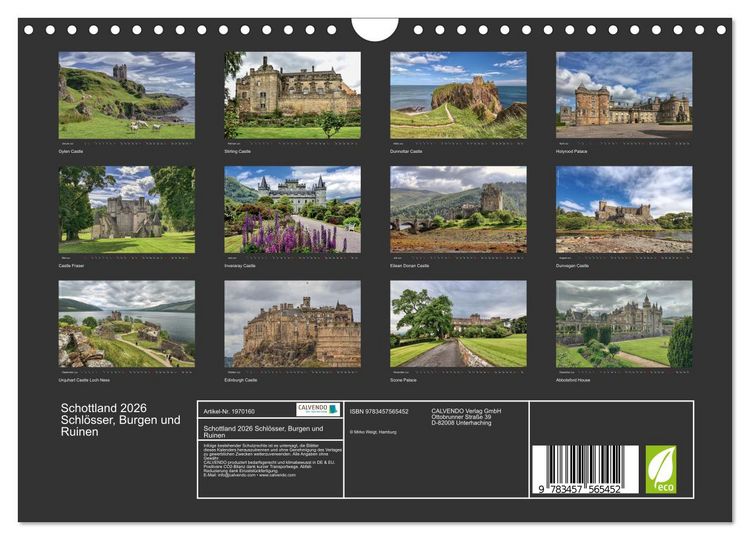 Produktbild: Schottland 2026 Schl&ouml;sser, Burgen und Ruinen (Wandkalender 2026 DIN A4 quer), CALVENDO Monatskalender