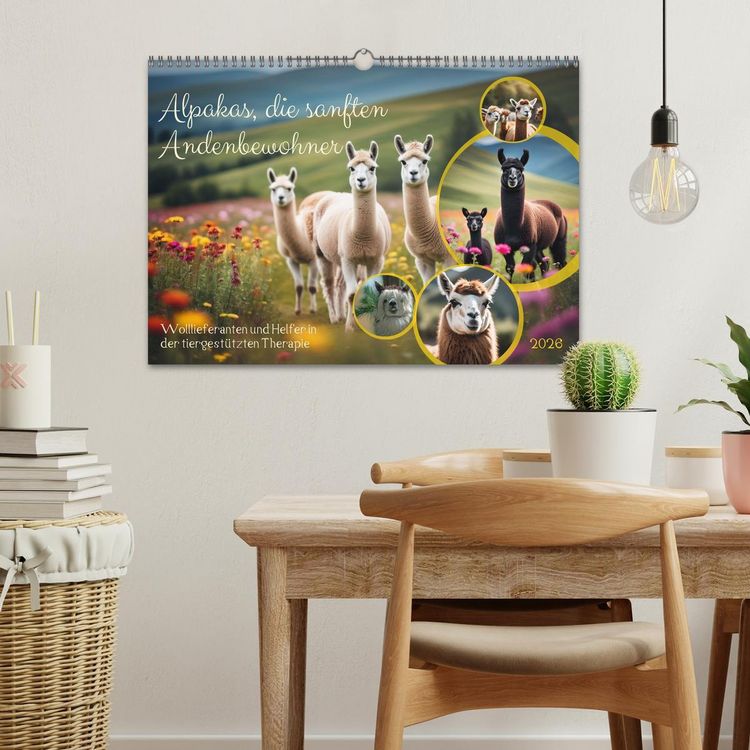 Produktbild: Alpakas, die sanften Andenbewohner (Wandkalender 2026 DIN A3 quer), CALVENDO Monatskalender