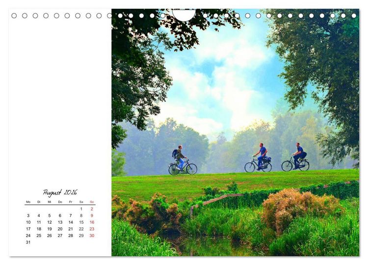 Produktbild: Fahrradtour. Radle dich frei und gesund! (Wandkalender 2026 DIN A4 quer), CALVENDO Monatskalender