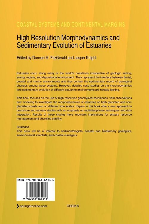 Produktbild: High Resolution Morphodynamics and Sedimentary Evolution of Estuaries
