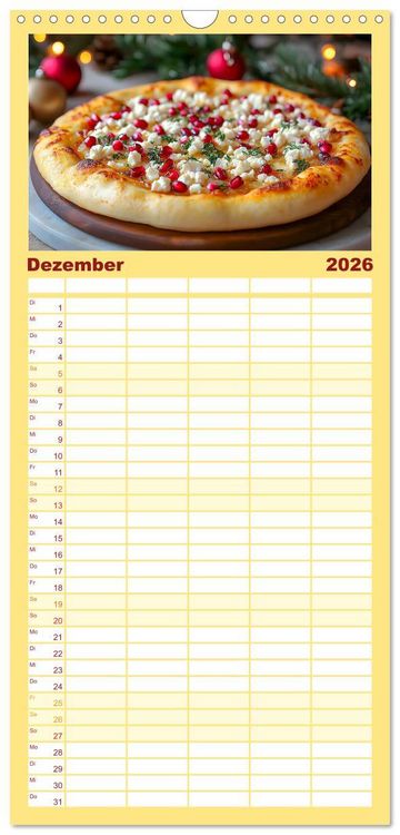 Produktbild: Familienplaner 2026 - Pizza geht immer - Zu jeder Jahreszeit mit 5 Spalten (Wandkalender, 21 x 45 cm) CALVENDO