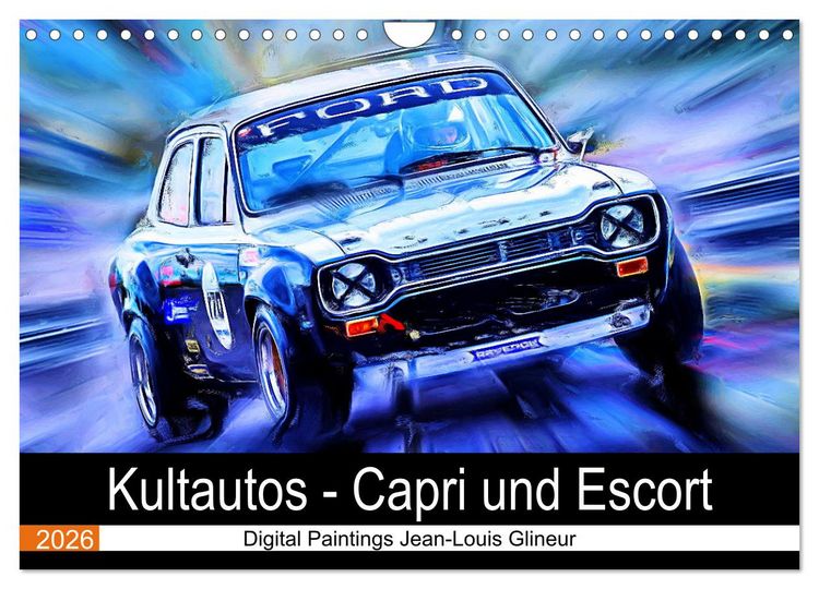 Produktbild: Kultautos - Capri und Escort (Wandkalender 2026 DIN A4 quer), CALVENDO Monatskalender