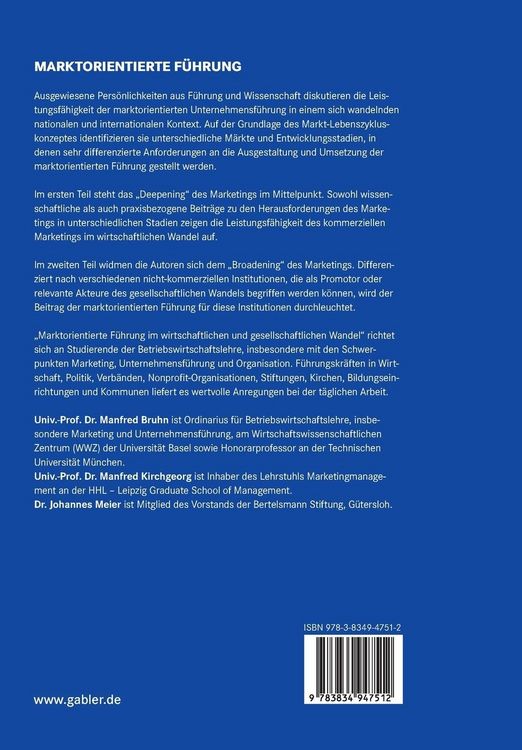 Produktbild: Marktorientierte F&uuml;hrung im wirtschaftlichen und gesellschaftlichen Wandel