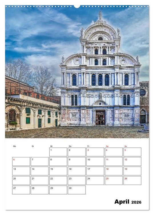 Produktbild: Venedig Kulisse der Serenissima - Terminplaner (Wandkalender 2026 DIN A2 hoch), CALVENDO Monatskalender