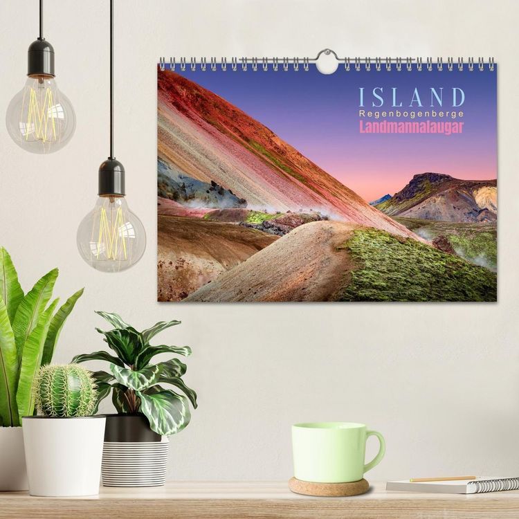 Produktbild: Island, Landmannalaugar: Regenbogenberge (Wandkalender 2026 DIN A4 quer), CALVENDO Monatskalender