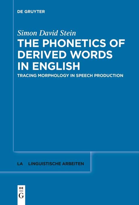 Produktbild: The Phonetics of Derived Words in English