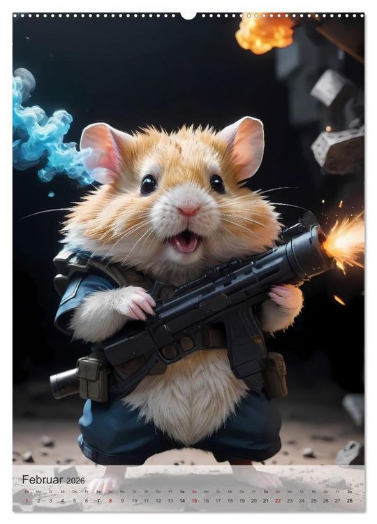 Produktbild: Action Pack - Ein tierisch niedliches Spezialkommando (hochwertiger Premium Wandkalender 2026 DIN A2 hoch), Kunstdruck in Hochglanz