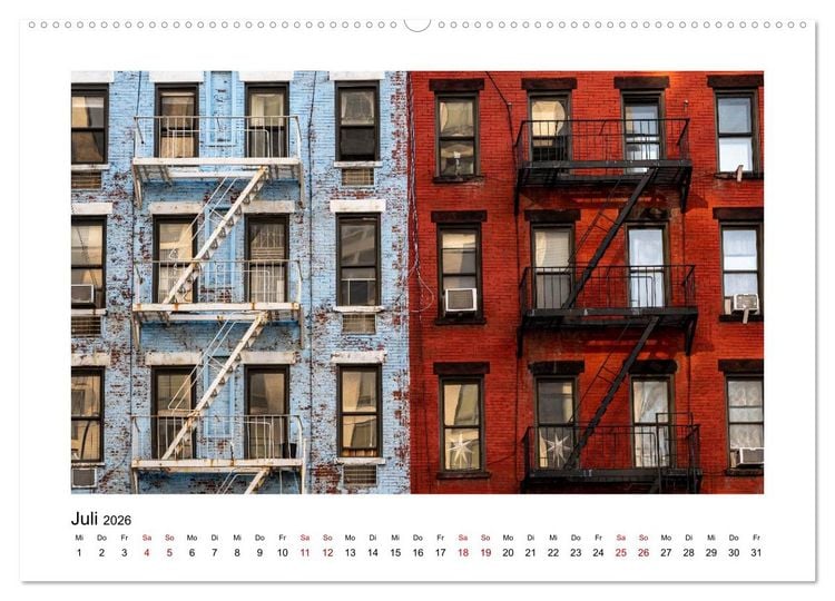 Produktbild: Fassadenpoesie &ndash; Muster & Strukturen aus New York (hochwertiger Premium Wandkalender 2026 DIN A2 quer), Kunstdruck in Hochglanz