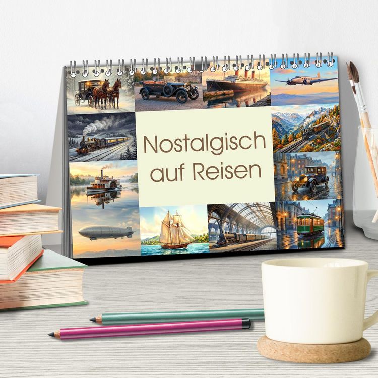 Produktbild: Nostalgisch auf Reisen (Tischkalender 2027 DIN A5 quer), CALVENDO Monatskalender