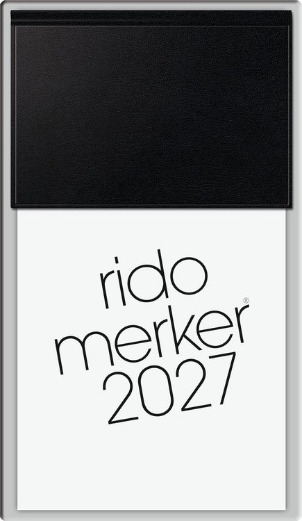 Produktbild: rido/id&eacute; 7035003907 Vormerkbuch Mod. Merker 2027 108&times;201 mm, Kunststoff, schwarz