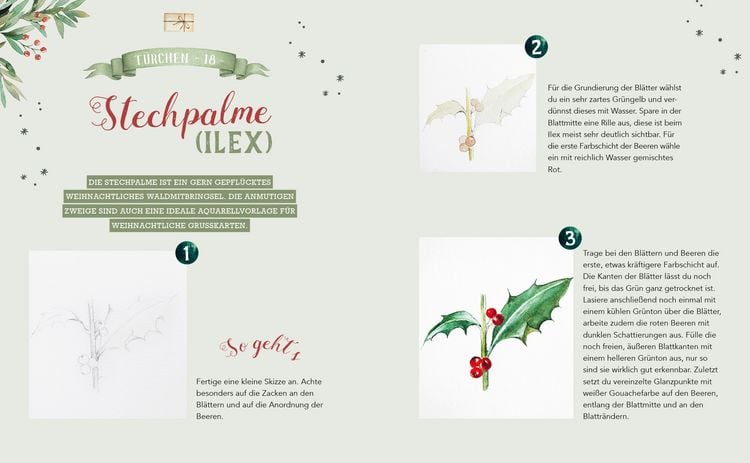 Produktbild: Mein Adventskalender-Buch: Winter-Watercolor-Land