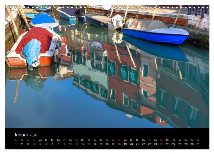 Produktbild: Die bunten H&auml;user von Burano (Wandkalender 2026 DIN A3 quer), CALVENDO Monatskalender