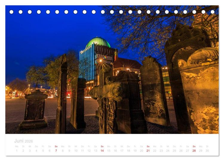 Produktbild: Hannover bei Nacht (Tischkalender 2026 DIN A5 quer), CALVENDO Monatskalender