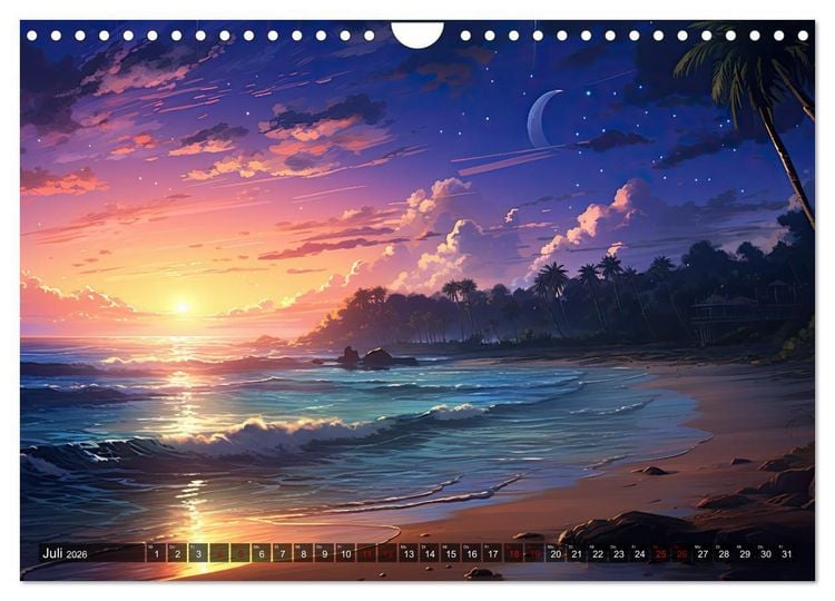 Produktbild: Inspirierende Str&auml;nde (Wandkalender 2026 DIN A4 quer), CALVENDO Monatskalender