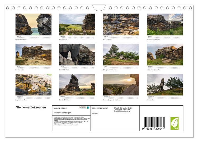 Produktbild: Steinerne Zeitzeugen (Wandkalender 2026 DIN A4 quer), CALVENDO Monatskalender