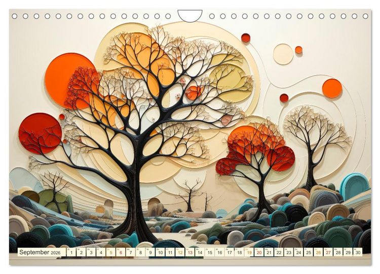 Produktbild: Baum Kunst (Wandkalender 2026 DIN A4 quer), CALVENDO Monatskalender