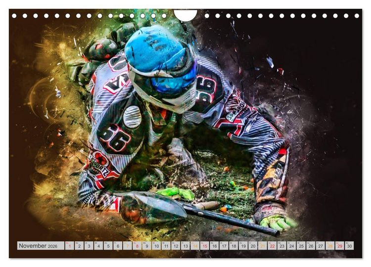 Produktbild: Paintball - extrem cool (Wandkalender 2026 DIN A4 quer), CALVENDO Monatskalender