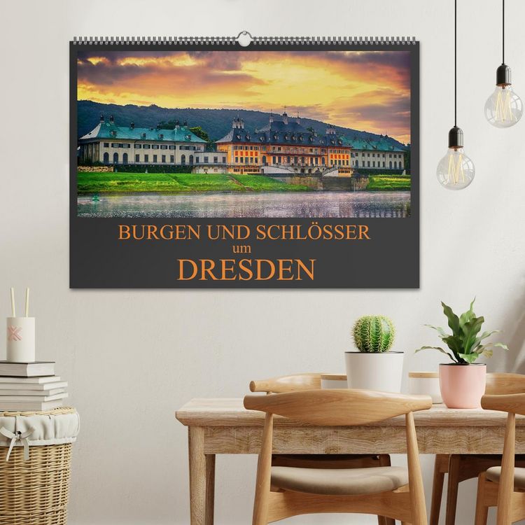 Produktbild: Burgen und Schl&ouml;sser um Dresden (Wandkalender 2026 DIN A2 quer), CALVENDO Monatskalender