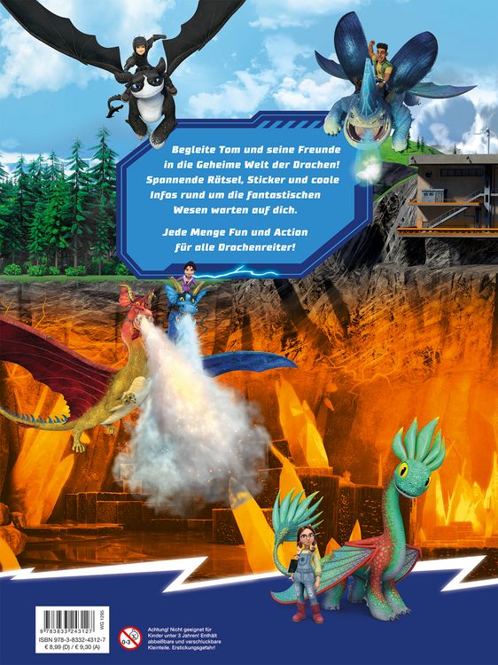 Produktbild: Dragons: Die 9 Welten: R&auml;tseln und Stickern f&uuml;r Drachenreiter
