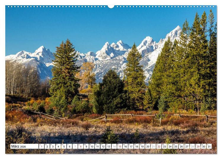 Produktbild: Grand Teton National Park (Wandkalender 2026 DIN A2 quer), CALVENDO Monatskalender