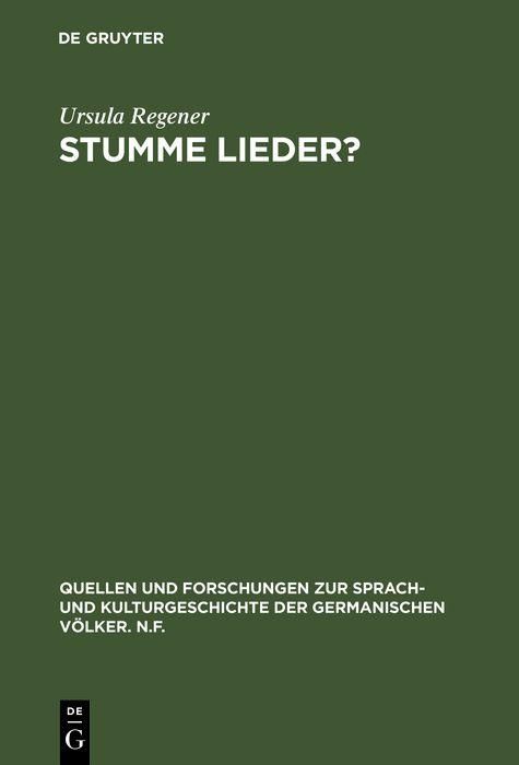Produktbild: Stumme Lieder?