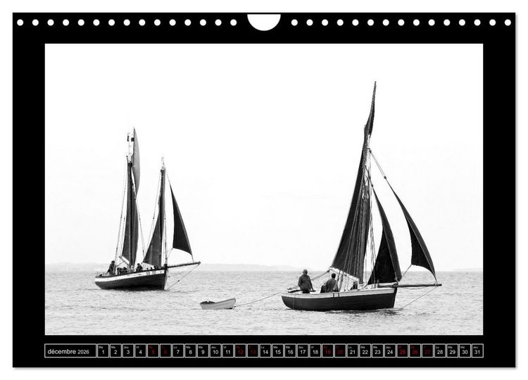 Produktbild: Voiles anciennes (Calendrier mural 2026 DIN A4 vertical), CALVENDO calendrier mensuel