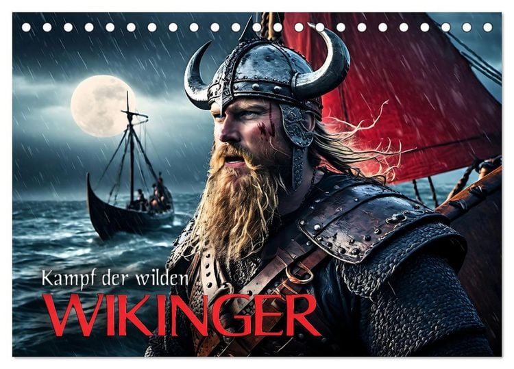Produktbild: Kampf der wilden Wikinger (Tischkalender 2026 DIN A5 quer), CALVENDO Monatskalender
